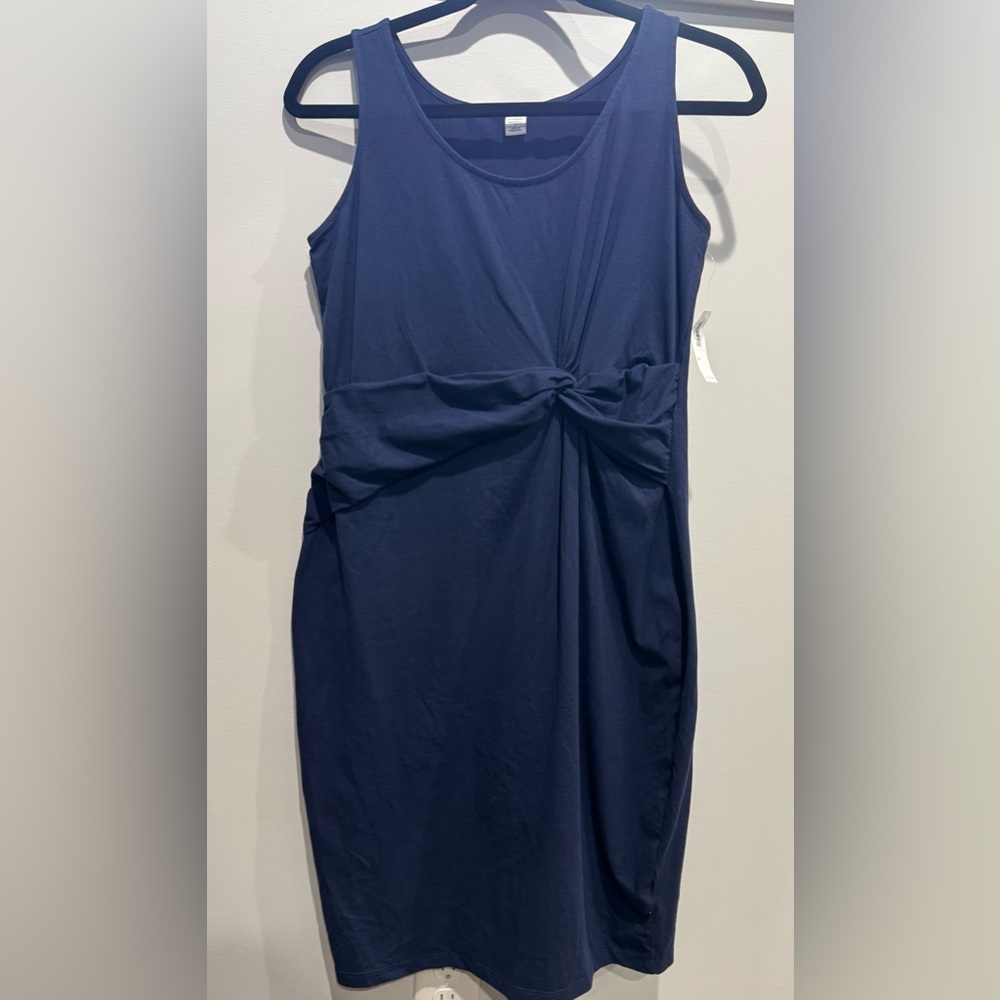 Old Navy Blue Sheath Maternity Dress Sleeveless (Size S)